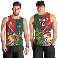 Custom Tonga And Ireland Rugby Men Tank Top Ikale Tahi With Shamrocks LT14 - Polynesian Pride