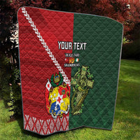 Custom Tonga And Ireland Rugby Quilt Ikale Tahi With Shamrocks LT14 - Polynesian Pride