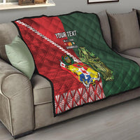 Custom Tonga And Ireland Rugby Quilt Ikale Tahi With Shamrocks LT14 - Polynesian Pride