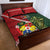 Custom Samoa And Ireland Rugby Quilt Bed Set Ikale Tahi With Shamrocks