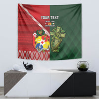 Custom Tonga And Ireland Rugby Tapestry Ikale Tahi With Shamrocks LT14 - Polynesian Pride