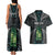 Personalised New Zealand Toki Couples Matching Tank Maxi Dress and Hawaiian Shirt Silver Fern Mix Aotearoa Maori Pattern