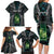 Personalised New Zealand Toki Family Matching Long Sleeve Bodycon Dress and Hawaiian Shirt Silver Fern Mix Aotearoa Maori Pattern