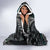 Personalised New Zealand Toki Hooded Blanket Silver Fern Mix Aotearoa Maori Pattern