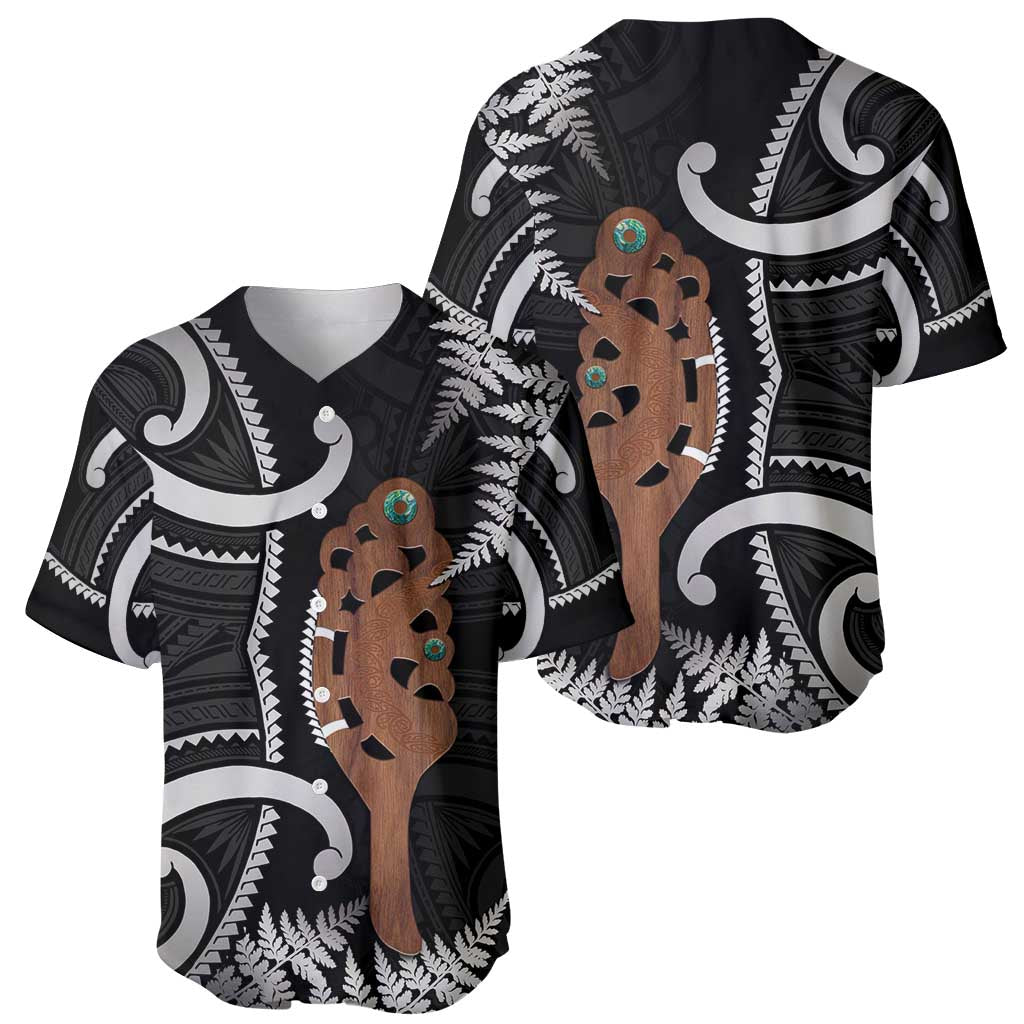 New Zealand Maripi Baseball Jersey Silver Fern Mix Aotearoa Maori Pattern LT14 - Polynesian Pride
