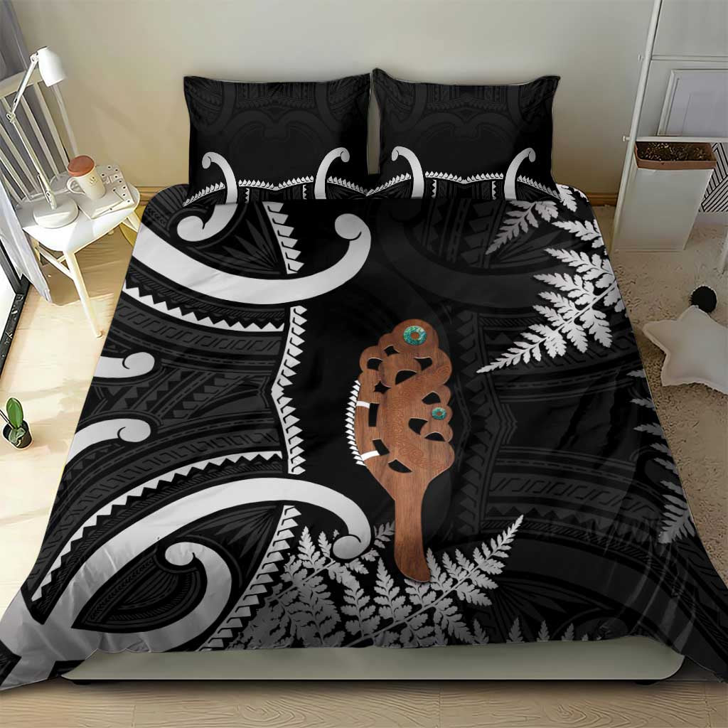 New Zealand Maripi Bedding Set Silver Fern Mix Aotearoa Maori Pattern LT14 - Polynesian Pride