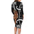 New Zealand Maripi Family Matching Long Sleeve Bodycon Dress and Hawaiian Shirt Silver Fern Mix Aotearoa Maori Pattern