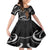 New Zealand Maripi Family Matching Short Sleeve Bodycon Dress and Hawaiian Shirt Silver Fern Mix Aotearoa Maori Pattern