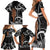 New Zealand Maripi Family Matching Short Sleeve Bodycon Dress and Hawaiian Shirt Silver Fern Mix Aotearoa Maori Pattern