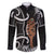 New Zealand Maripi Family Matching Short Sleeve Bodycon Dress and Hawaiian Shirt Silver Fern Mix Aotearoa Maori Pattern