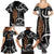 New Zealand Maripi Family Matching Summer Maxi Dress and Hawaiian Shirt Silver Fern Mix Aotearoa Maori Pattern