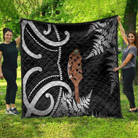 New Zealand Maripi Quilt Silver Fern Mix Aotearoa Maori Pattern LT14 - Polynesian Pride