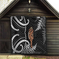 New Zealand Maripi Quilt Silver Fern Mix Aotearoa Maori Pattern LT14 - Polynesian Pride