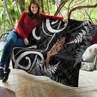 New Zealand Maripi Quilt Silver Fern Mix Aotearoa Maori Pattern LT14 - Polynesian Pride