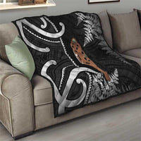 New Zealand Maripi Quilt Silver Fern Mix Aotearoa Maori Pattern LT14 - Polynesian Pride
