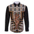 New Zealand Family Matching Long Sleeve Bodycon Dress and Hawaiian Shirt Maori Maripi Knife With Poutama Art