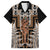 New Zealand Family Matching Short Sleeve Bodycon Dress and Hawaiian Shirt Maori Maripi Knife With Poutama Art