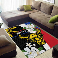 Personalised Philippines Carabao Area Rug Filipino Sun Mix Sampaguita Flower LT14 - Polynesian Pride