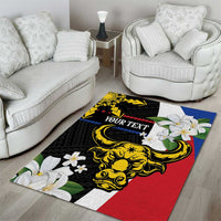 Personalised Philippines Carabao Area Rug Filipino Sun Mix Sampaguita Flower LT14 - Polynesian Pride