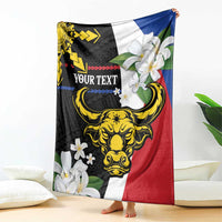 Personalised Philippines Carabao Blanket Filipino Sun Mix Sampaguita Flower LT14 - Polynesian Pride