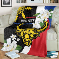 Personalised Philippines Carabao Blanket Filipino Sun Mix Sampaguita Flower LT14 - Polynesian Pride