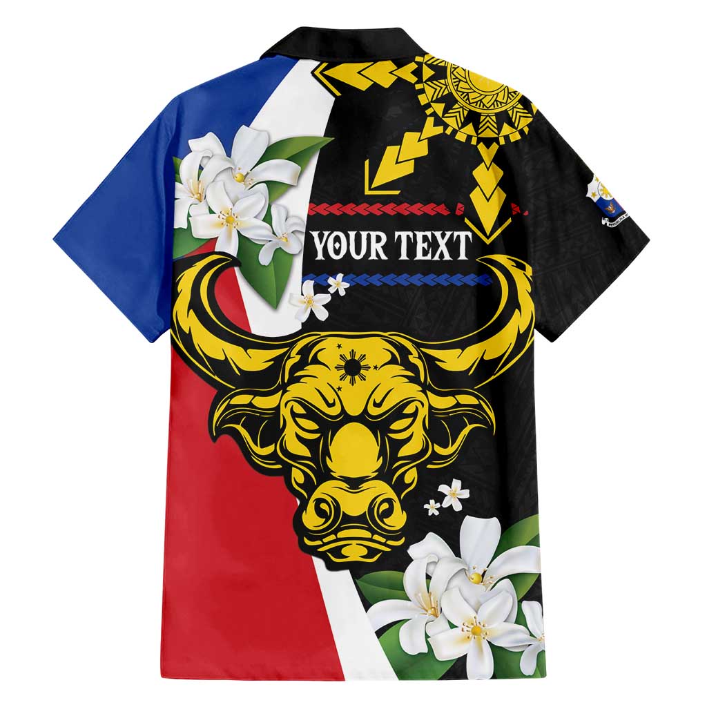 Personalised Philippines Carabao Hawaiian Shirt Filipino Sun Mix Sampaguita Flower LT14 - Polynesian Pride