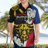 Personalised Philippines Carabao Hawaiian Shirt Filipino Sun Mix Sampaguita Flower LT14 - Polynesian Pride