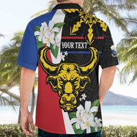 Personalised Philippines Carabao Hawaiian Shirt Filipino Sun Mix Sampaguita Flower LT14 - Polynesian Pride