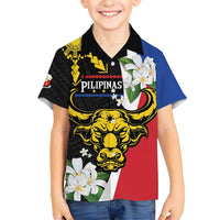 Personalised Philippines Carabao Hawaiian Shirt Filipino Sun Mix Sampaguita Flower LT14 - Polynesian Pride