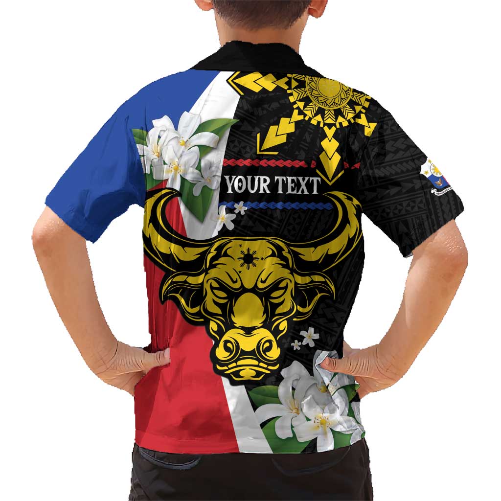 Personalised Philippines Carabao Hawaiian Shirt Filipino Sun Mix Sampaguita Flower LT14 - Polynesian Pride