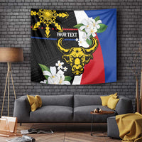 Personalised Philippines Carabao Tapestry Filipino Sun Mix Sampaguita Flower LT14 - Polynesian Pride