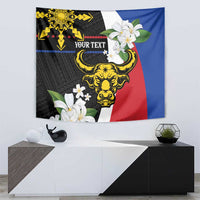 Personalised Philippines Carabao Tapestry Filipino Sun Mix Sampaguita Flower LT14 - Polynesian Pride