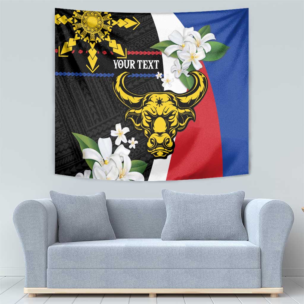 Personalised Philippines Carabao Tapestry Filipino Sun Mix Sampaguita Flower LT14 - Polynesian Pride