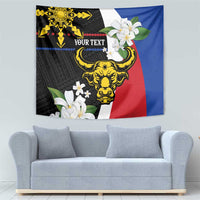 Personalised Philippines Carabao Tapestry Filipino Sun Mix Sampaguita Flower LT14 - Polynesian Pride