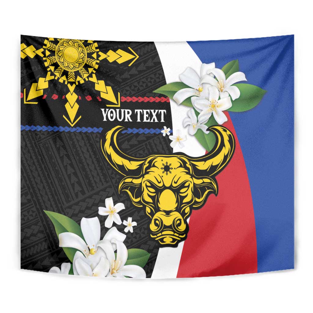 Personalised Philippines Carabao Tapestry Filipino Sun Mix Sampaguita Flower LT14 - Polynesian Pride