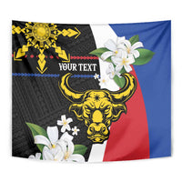 Personalised Philippines Carabao Tapestry Filipino Sun Mix Sampaguita Flower LT14 - Polynesian Pride