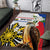 Personalised Philippines Eagle Area Rug Filipino Sun Mix Sampaguita Flower