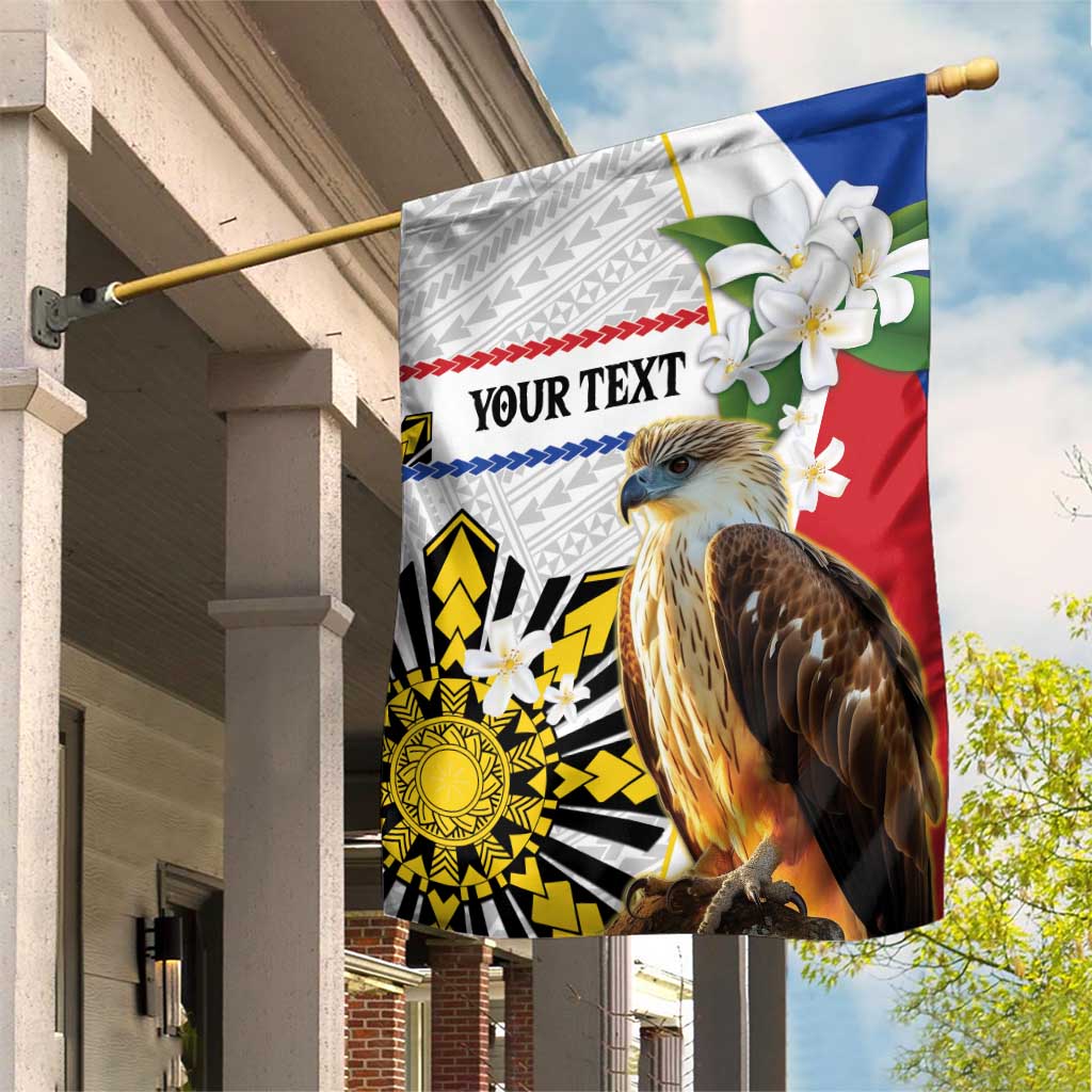Personalised Philippines Eagle Garden Flag Filipino Sun Mix Sampaguita Flower LT14 House Flag White - Polynesian Pride