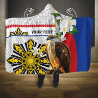 Personalised Philippines Eagle Hooded Blanket Filipino Sun Mix Sampaguita Flower LT14 - Polynesian Pride