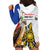 Personalised Philippines Eagle Hoodie Dress Filipino Sun Mix Sampaguita Flower