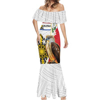 Personalised Philippines Eagle Mermaid Dress Filipino Sun Mix Sampaguita Flower LT14 - Polynesian Pride