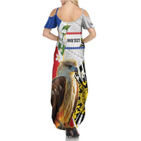 Personalised Philippines Eagle Summer Maxi Dress Filipino Sun Mix Sampaguita Flower LT14 - Polynesian Pride