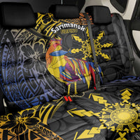 Philippines Sarimanok Back Car Seat Cover Papanok Legendary Bird Okir Polynesian Pattern LT14 - Polynesian Pride