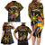 Philippines Sarimanok Family Matching Long Sleeve Bodycon Dress and Hawaiian Shirt Papanok Legendary Bird Okir Polynesian Pattern