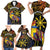 Philippines Sarimanok Family Matching Short Sleeve Bodycon Dress and Hawaiian Shirt Papanok Legendary Bird Okir Polynesian Pattern