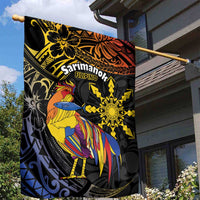 Philippines Sarimanok Garden Flag Papanok Legendary Bird Okir Polynesian Pattern LT14 - Polynesian Pride