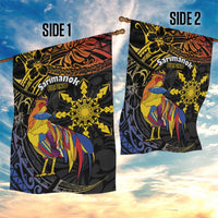 Philippines Sarimanok Garden Flag Papanok Legendary Bird Okir Polynesian Pattern LT14 - Polynesian Pride