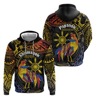 Philippines Sarimanok Hoodie Papanok Legendary Bird Okir Polynesian Pattern LT14 - Polynesian Pride