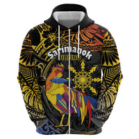 Philippines Sarimanok Hoodie Papanok Legendary Bird Okir Polynesian Pattern LT14 - Polynesian Pride