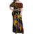 Philippines Sarimanok Off Shoulder Maxi Dress Papanok Legendary Bird Okir Polynesian Pattern